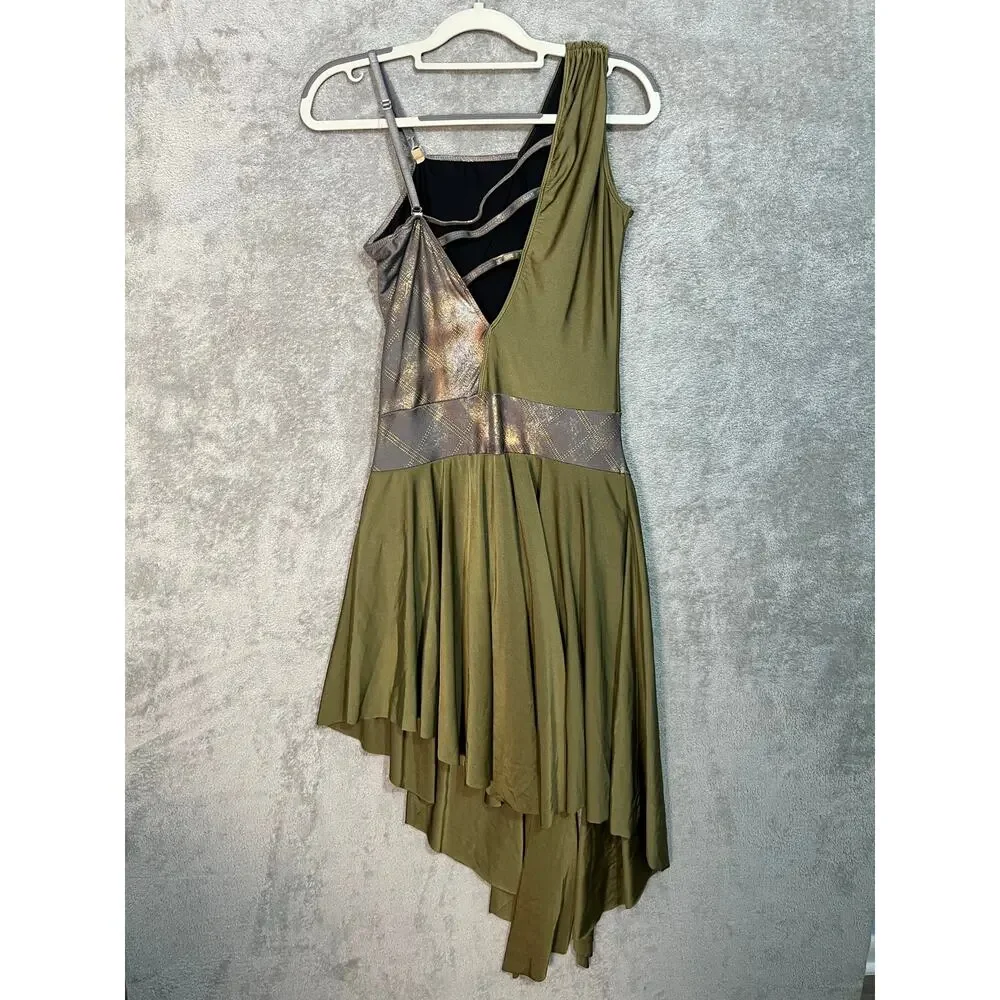 Tenth House Dance Leotard Costume Medium Olive Fairy Grunge Performing Arts